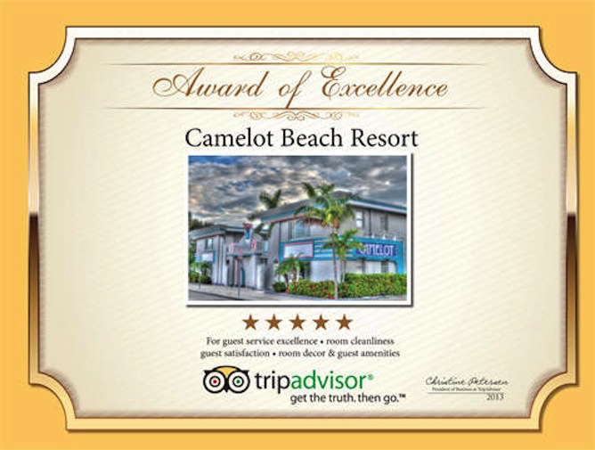 Camelot Beach Suites Awards Excellence Award 2013
