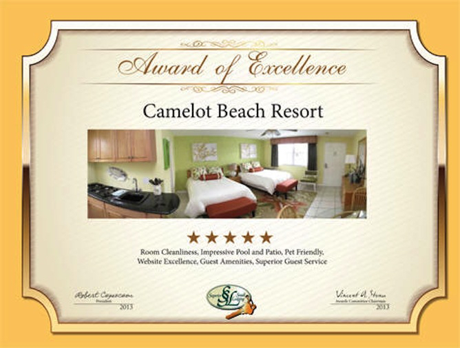 Camelot Beach Suites Awards Excellence Award 2013