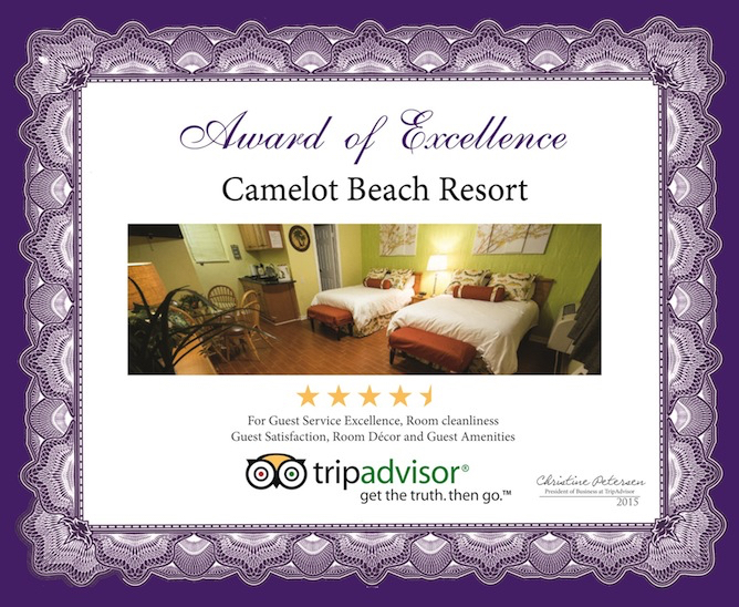 Camelot Beach Suites Awards Excellence Award 2015