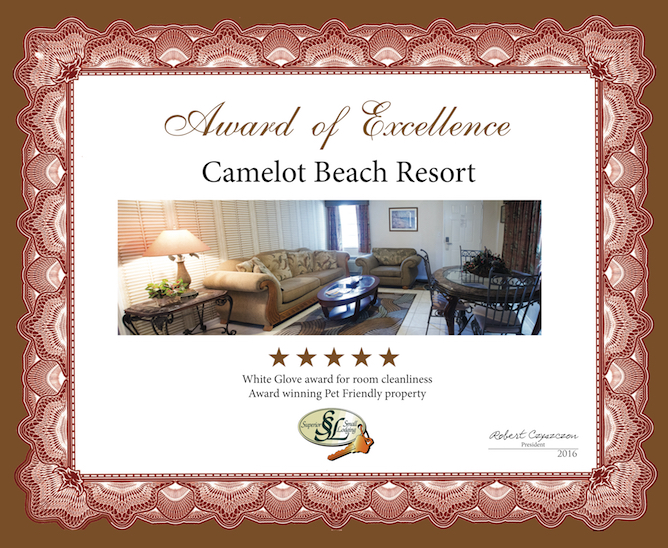 Camelot Beach Suites Awards Excellence Award 2016