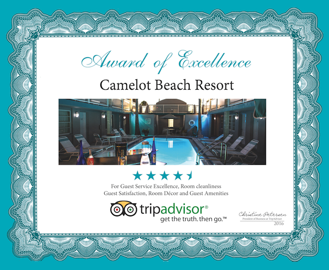 Camelot Beach Suites Awards Excellence Award 2016